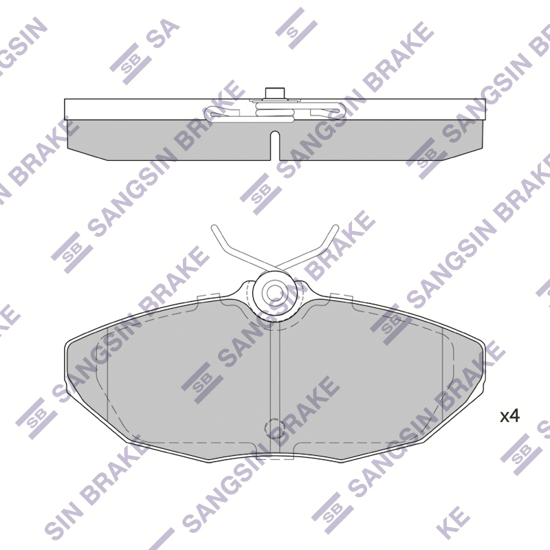 Передние тормозные колодки Sangsin SP4062