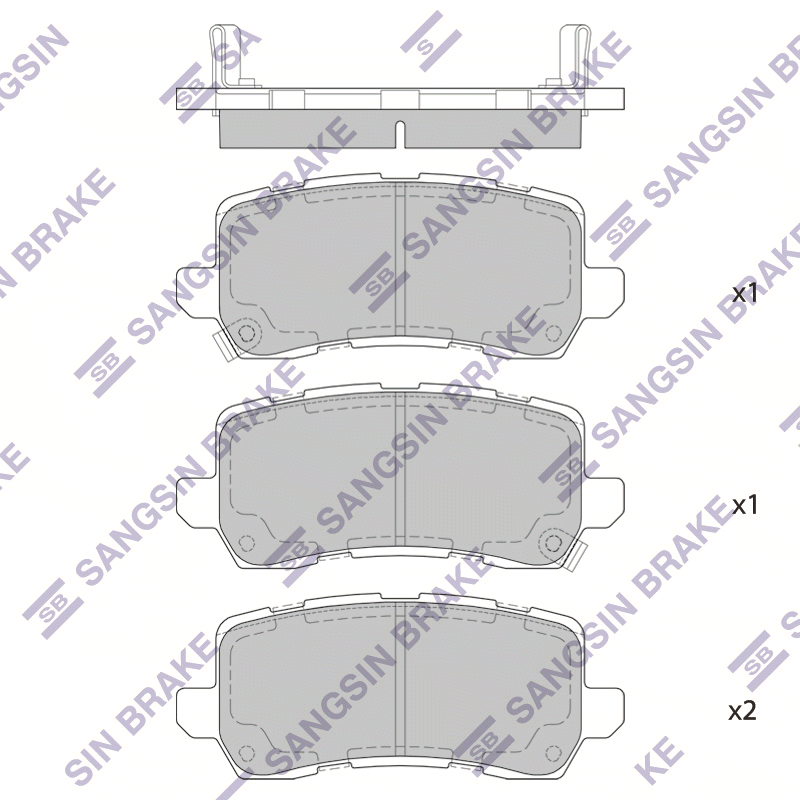 Передние тормозные колодки Sangsin SP4065