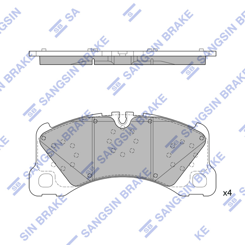 Задние тормозные колодки Sangsin SP4067