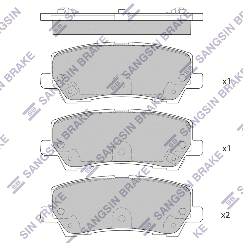 Задние тормозные колодки Sangsin SP4068