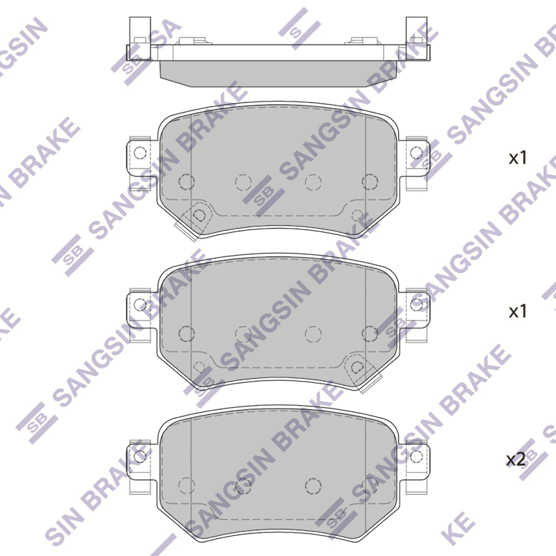Задние тормозные колодки Sangsin SP4070