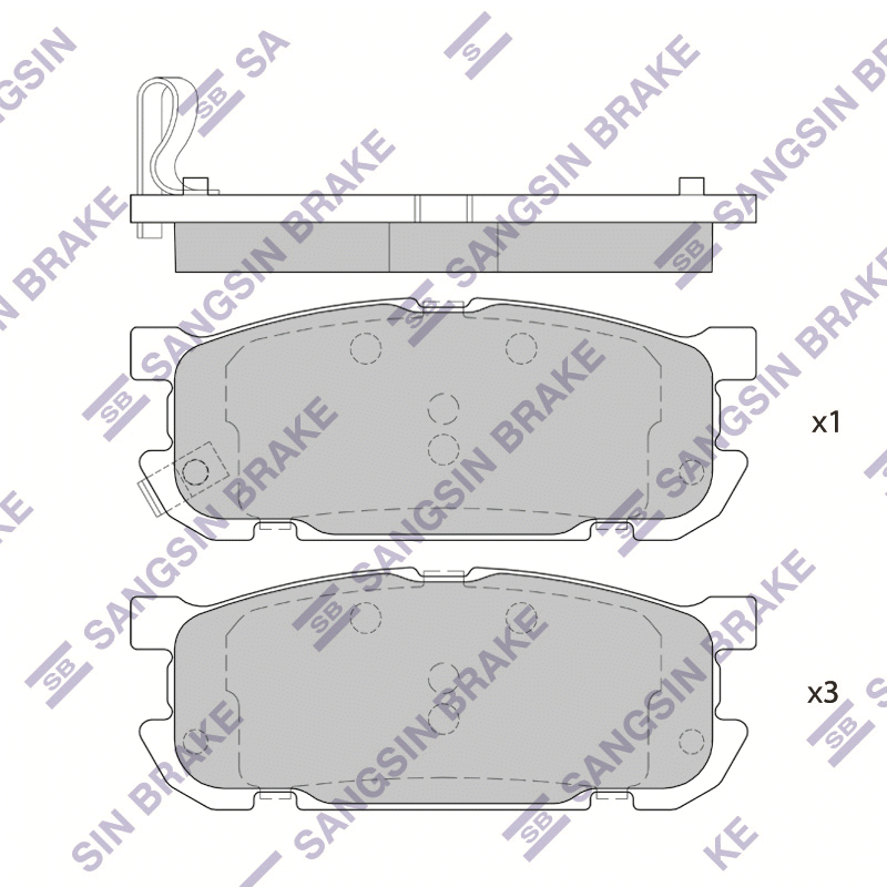 Задние тормозные колодки Sangsin SP4071