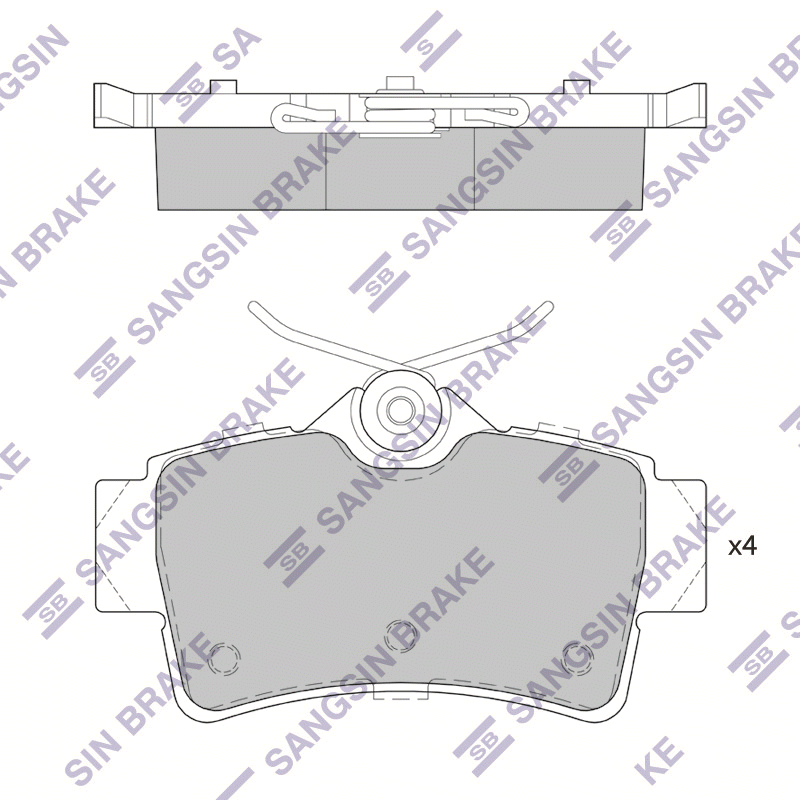 Передние тормозные колодки Sangsin SP4075