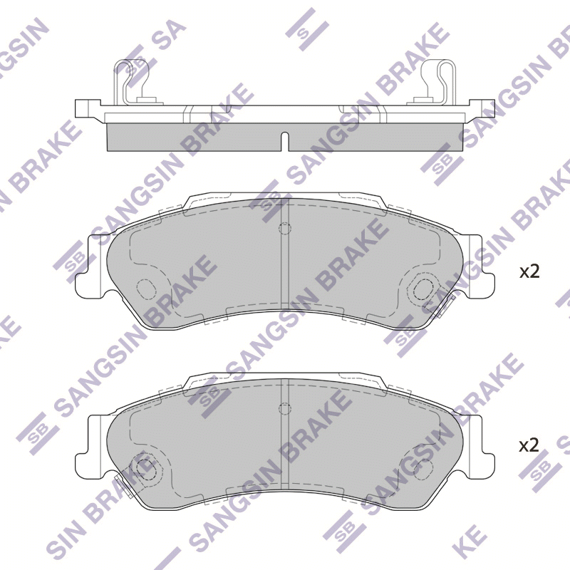 Передние/задние тормозные колодки Sangsin SP4076