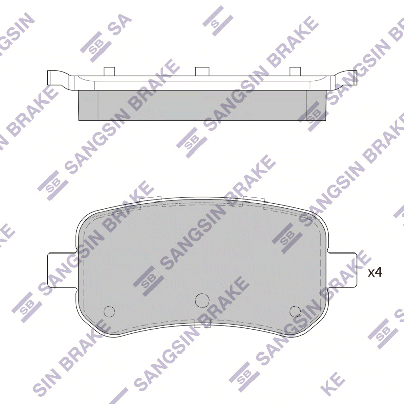 Передние тормозные колодки Sangsin SP4077