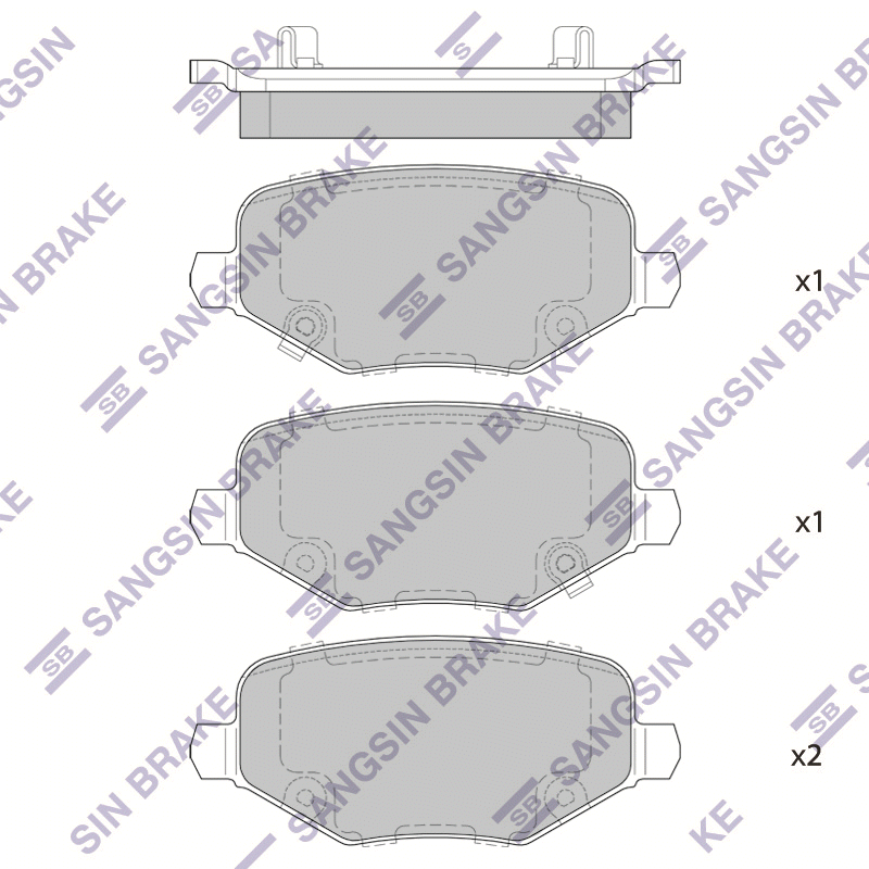 Передние тормозные колодки Sangsin SP4079