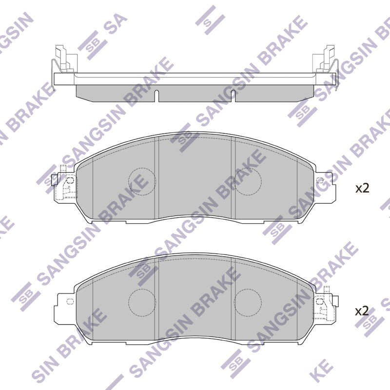 Задние тормозные колодки Sangsin SP4080
