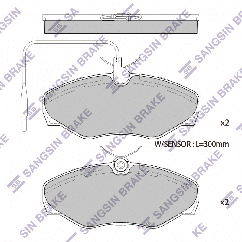 Передние тормозные колодки Sangsin SP4082