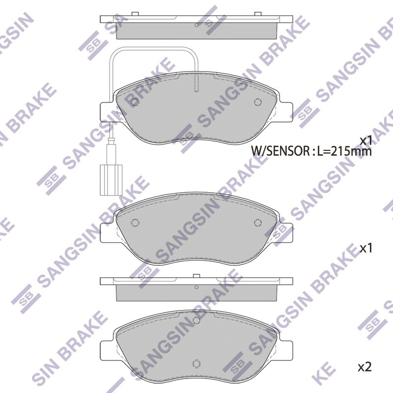 Передние тормозные колодки Sangsin SP4083