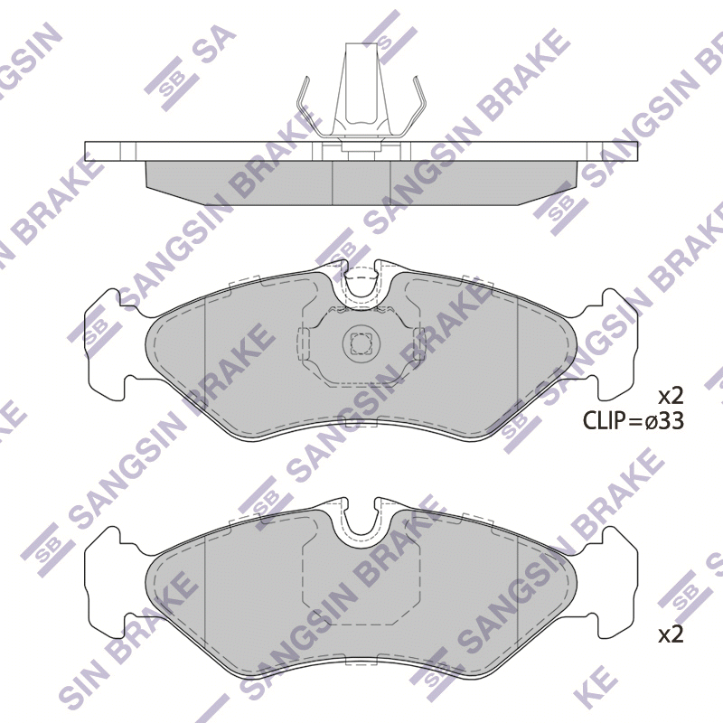 Задние тормозные колодки Sangsin SP4084