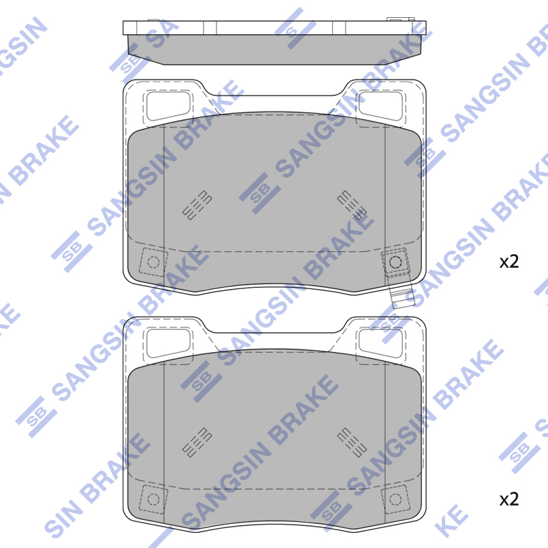Передние тормозные колодки Sangsin SP4085