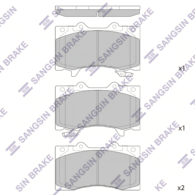 Передние тормозные колодки Sangsin SP4090
