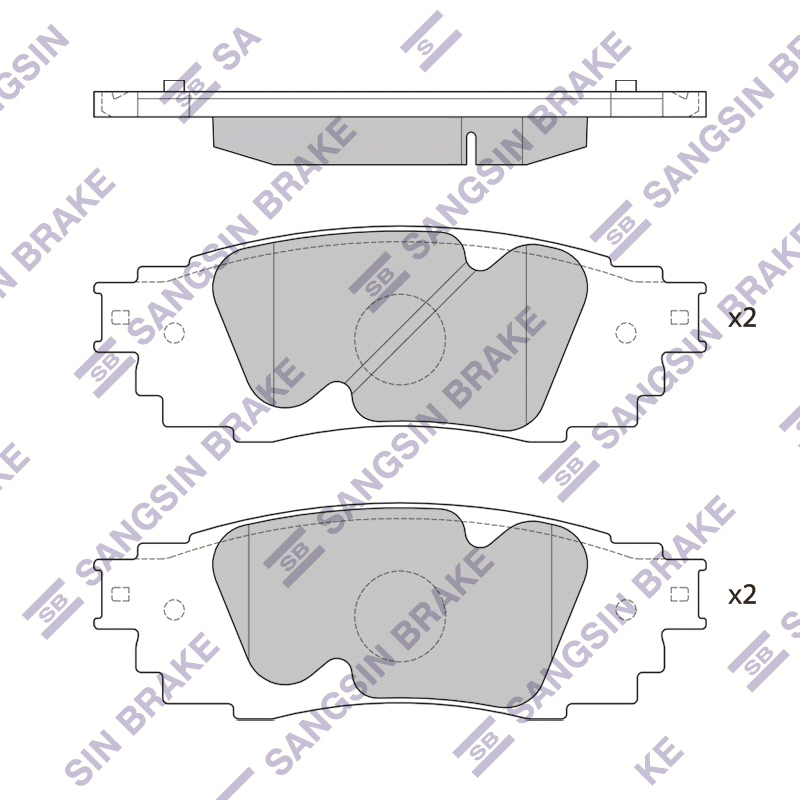 Задние тормозные колодки Sangsin SP4091