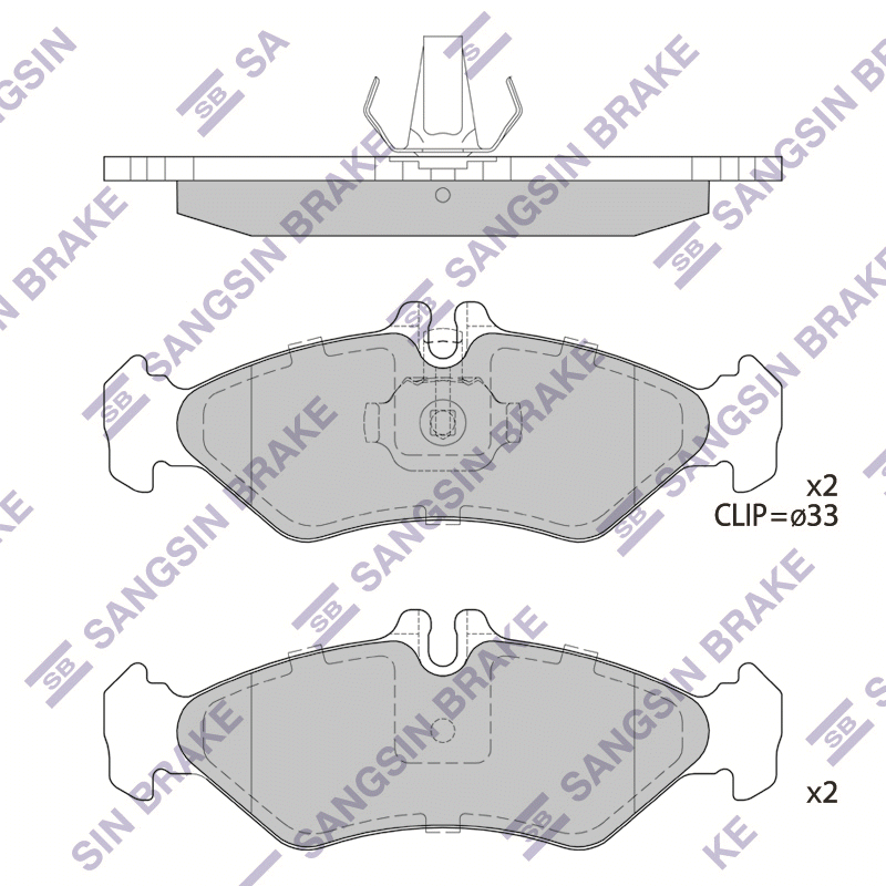 Задние тормозные колодки Sangsin SP4094