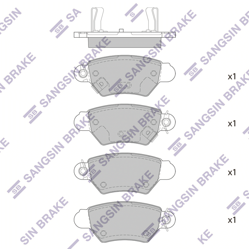 Задние тормозные колодки Sangsin SP4095