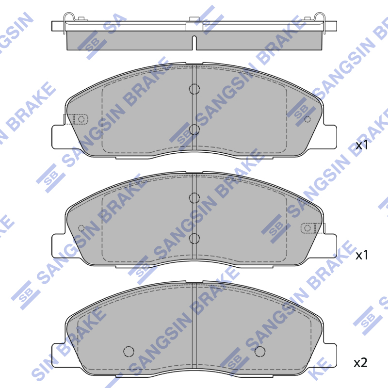 Передние тормозные колодки Sangsin SP4100