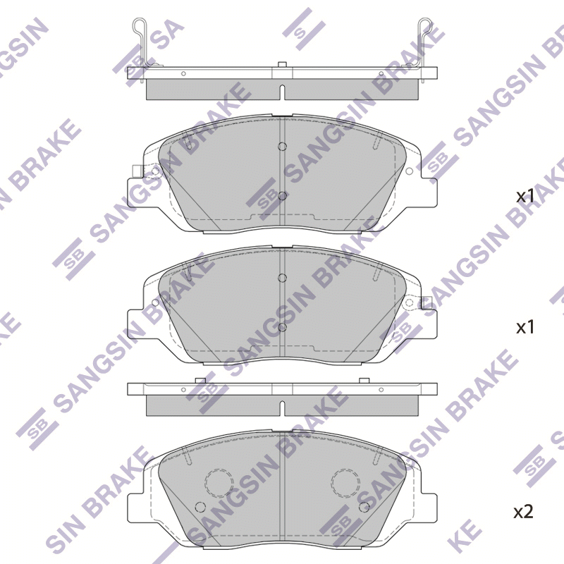Передние тормозные колодки Sangsin SP4102