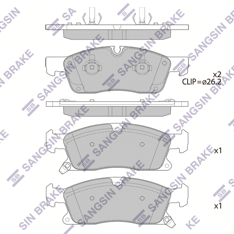 Передние тормозные колодки Sangsin SP4103