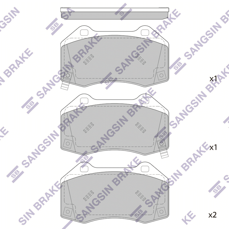 Передние тормозные колодки Sangsin SP4104