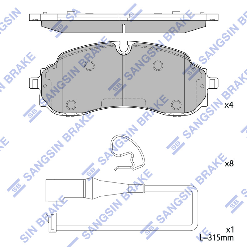 Передние тормозные колодки Sangsin SP4105