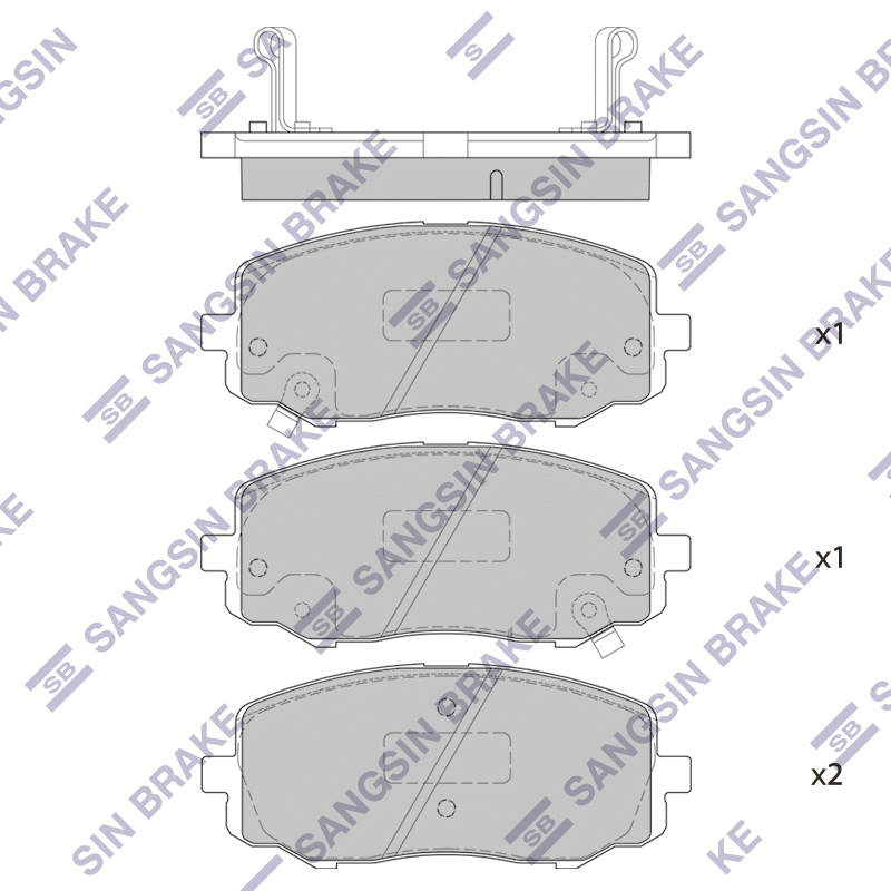 Передние тормозные колодки Sangsin SP4106