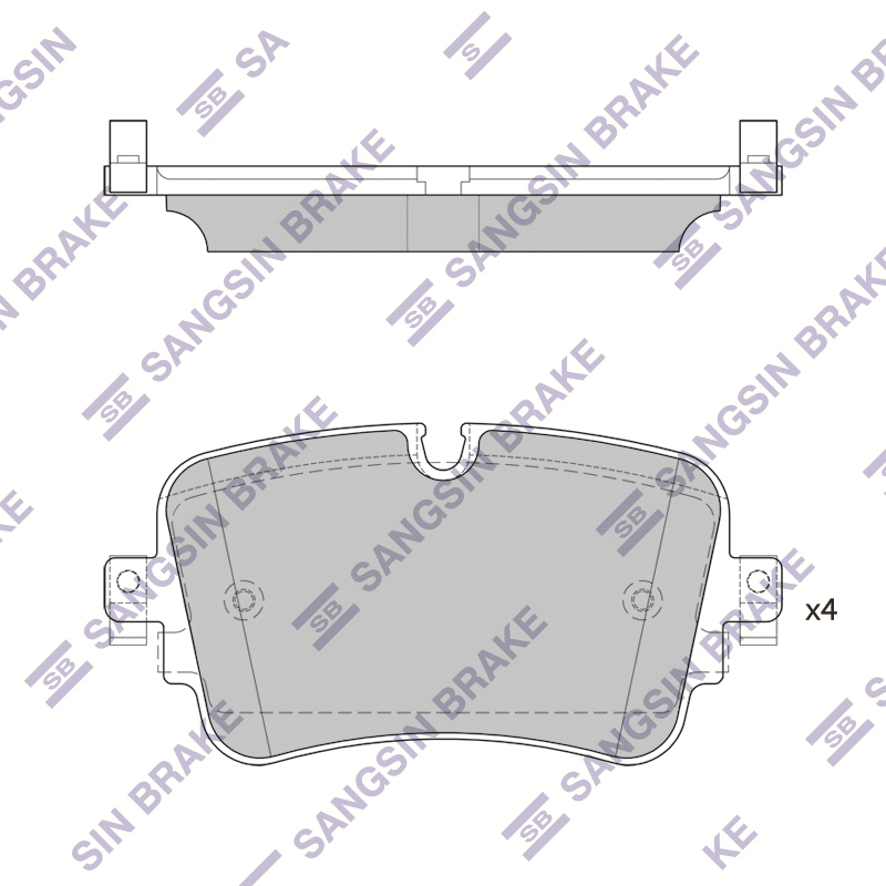 Задние тормозные колодки Sangsin SP4109