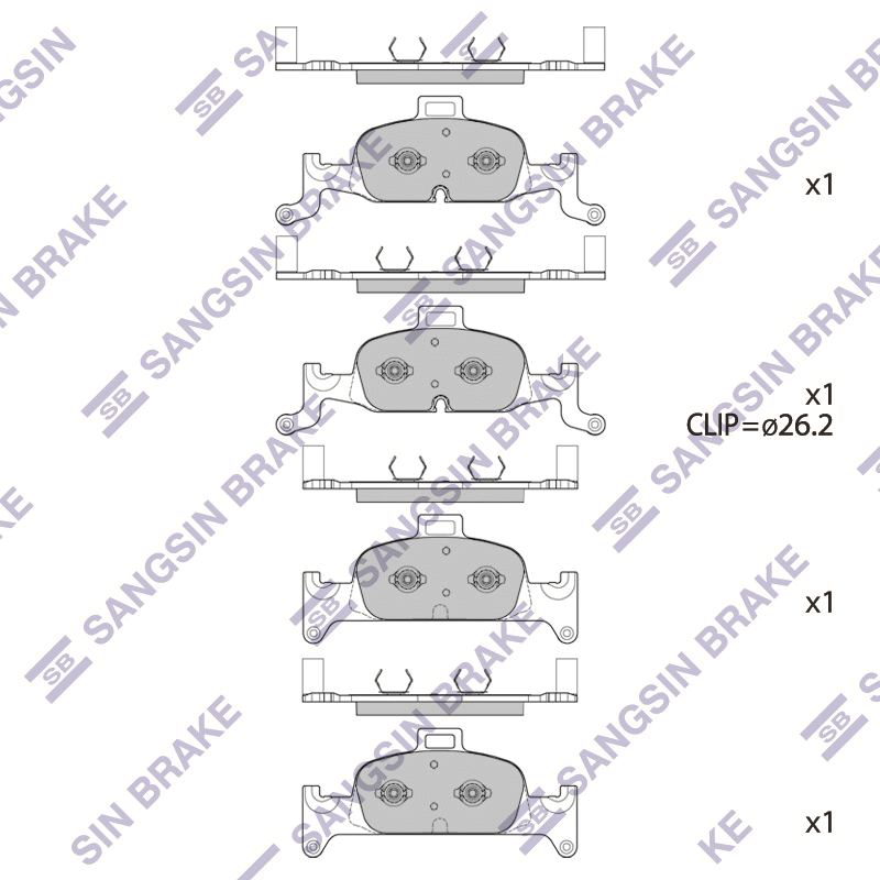 Передние тормозные колодки Sangsin SP4111