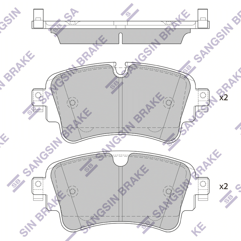 Задние тормозные колодки Sangsin SP4112