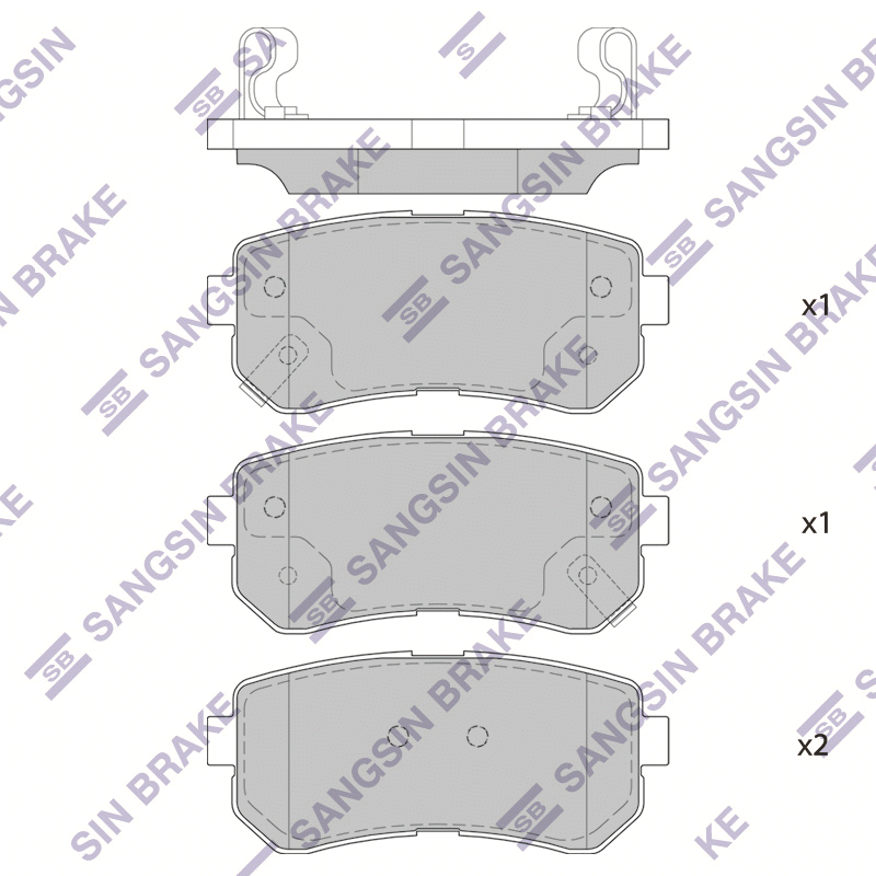 Задние тормозные колодки Sangsin SP4113