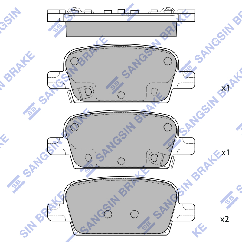 Задние тормозные колодки Sangsin SP4118