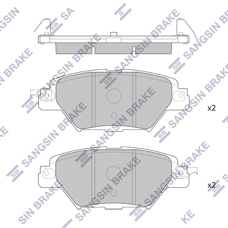 Задние тормозные колодки Sangsin SP4120