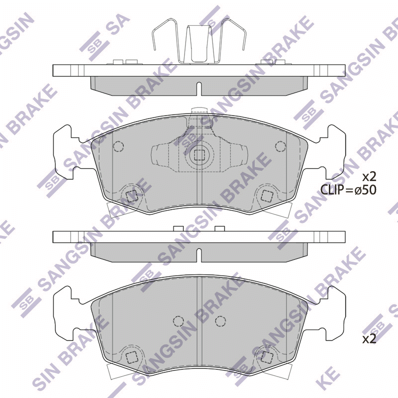 Передние тормозные колодки Sangsin SP4122