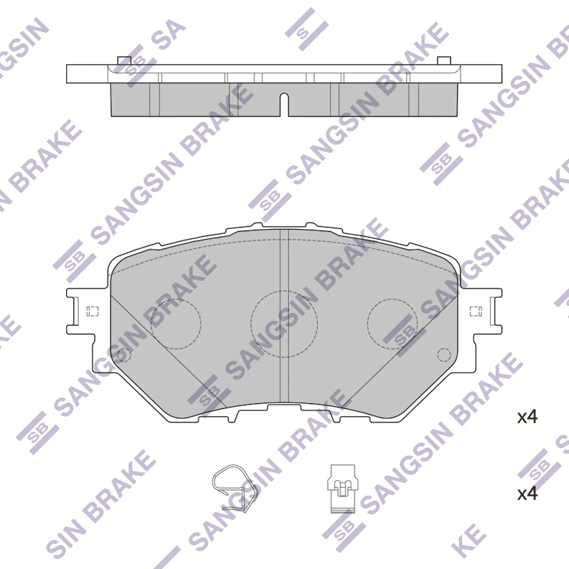 Передние тормозные колодки Sangsin SP4123