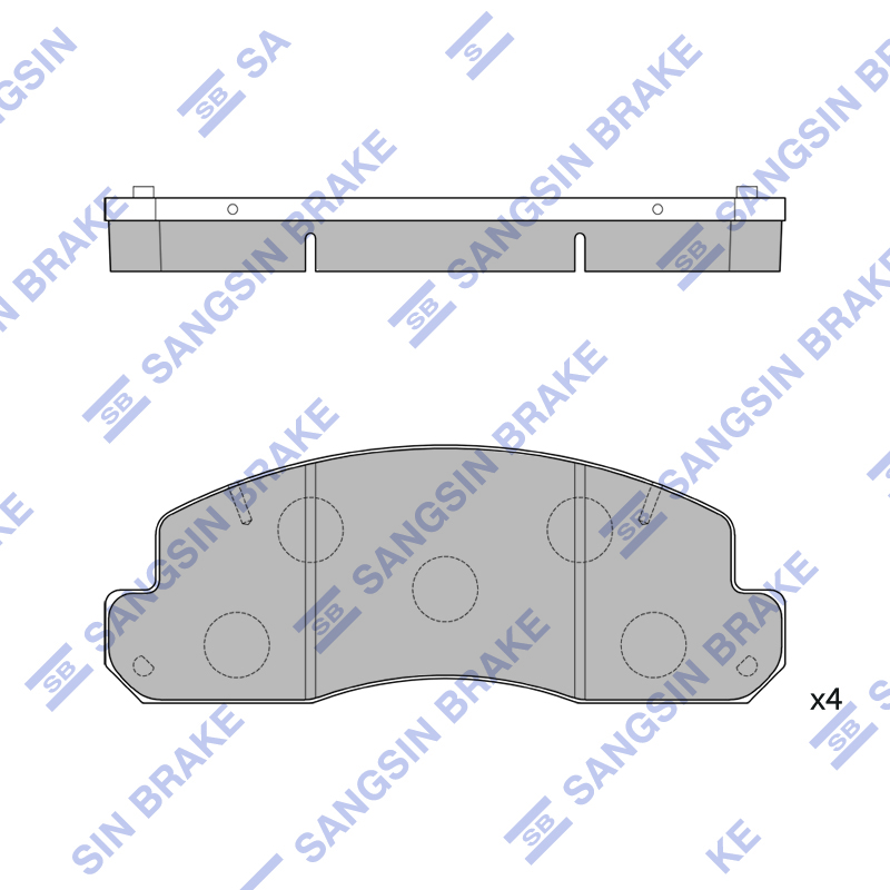 Передние тормозные колодки Sangsin SP4125