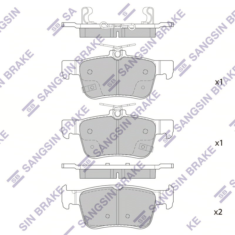 Задние тормозные колодки Sangsin SP4127