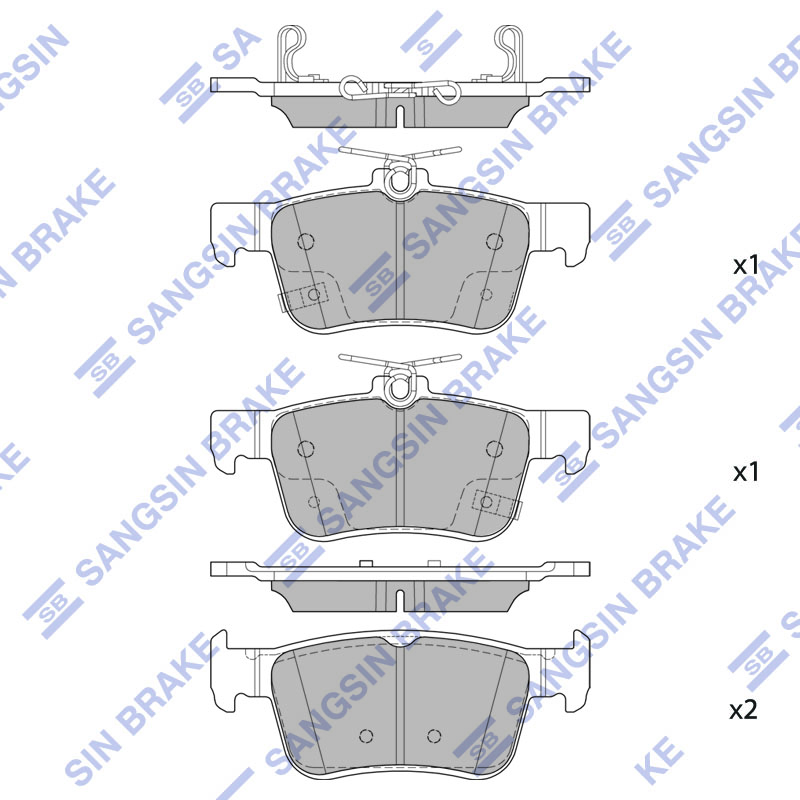 Задние тормозные колодки Sangsin SP4127A