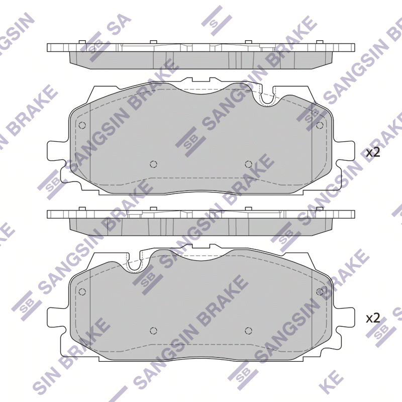 Передние тормозные колодки Sangsin SP4128