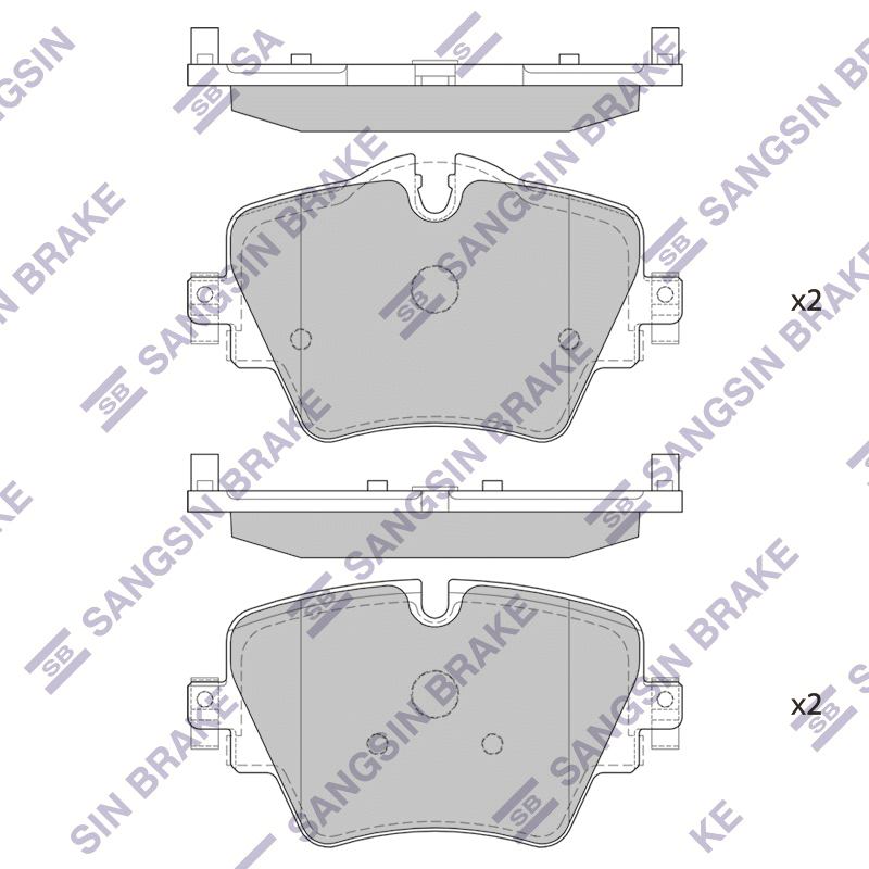 Передние тормозные колодки Sangsin SP4129
