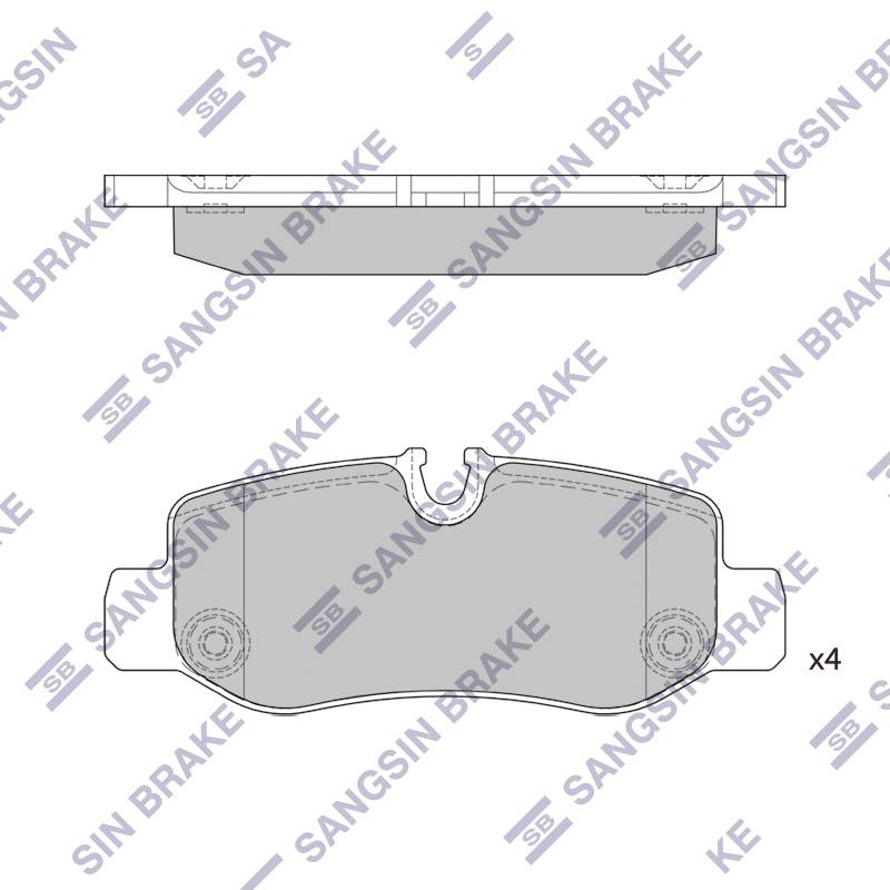 Задние тормозные колодки Sangsin SP4130