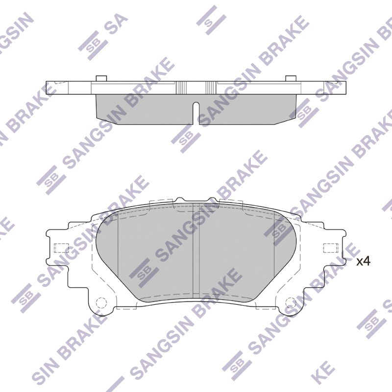 Задние тормозные колодки Sangsin SP4131