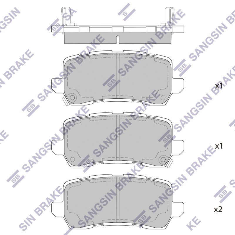 Передние тормозные колодки Sangsin SP4135
