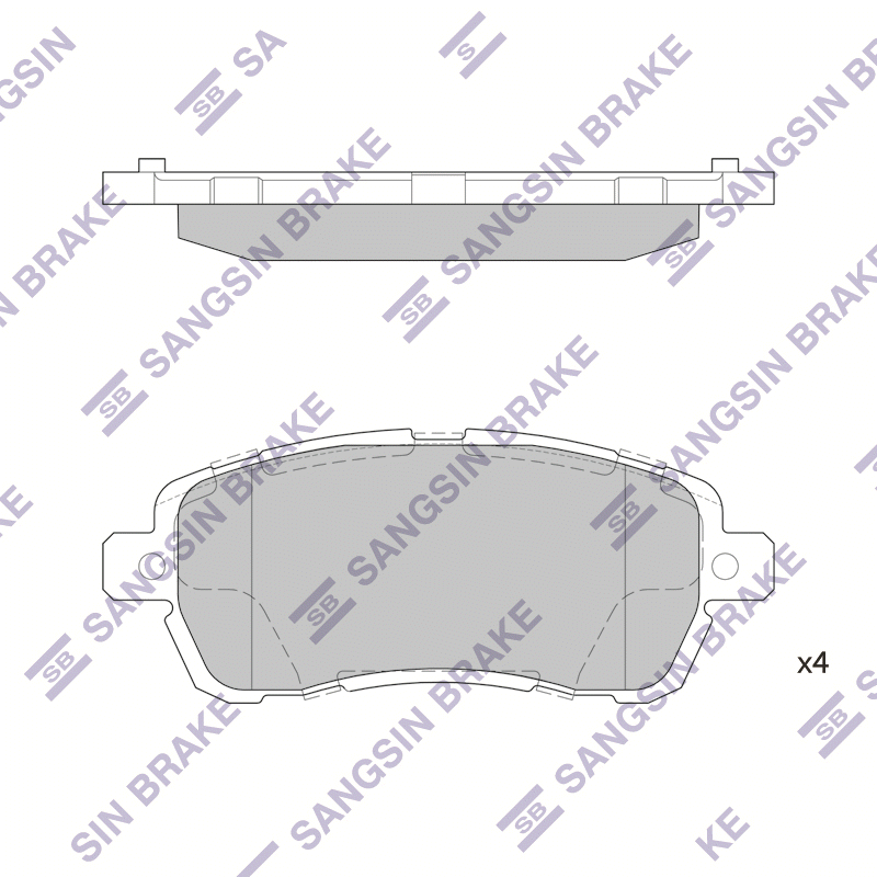 Передние тормозные колодки Sangsin SP4138
