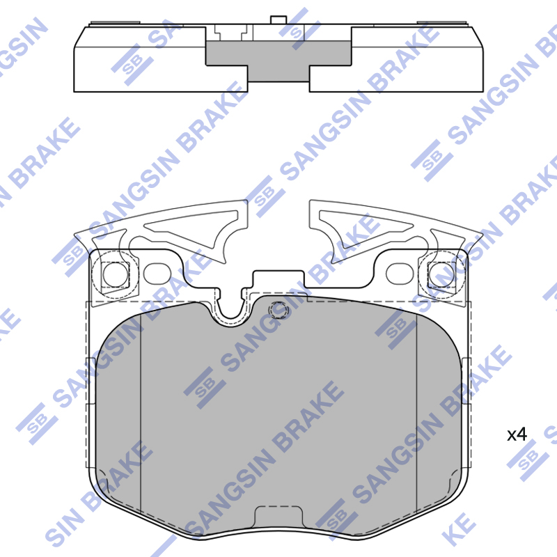 Передние тормозные колодки Sangsin SP4139