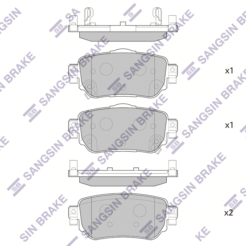 Задние тормозные колодки Sangsin SP4140