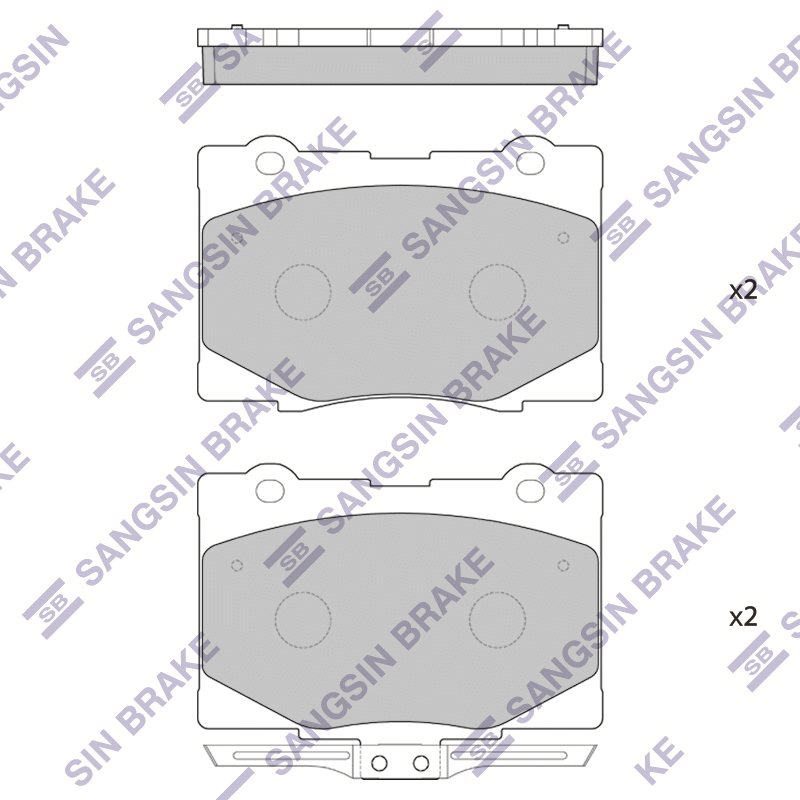 Передние тормозные колодки Sangsin SP4141