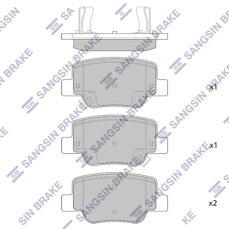 Задние тормозные колодки Sangsin SP4142