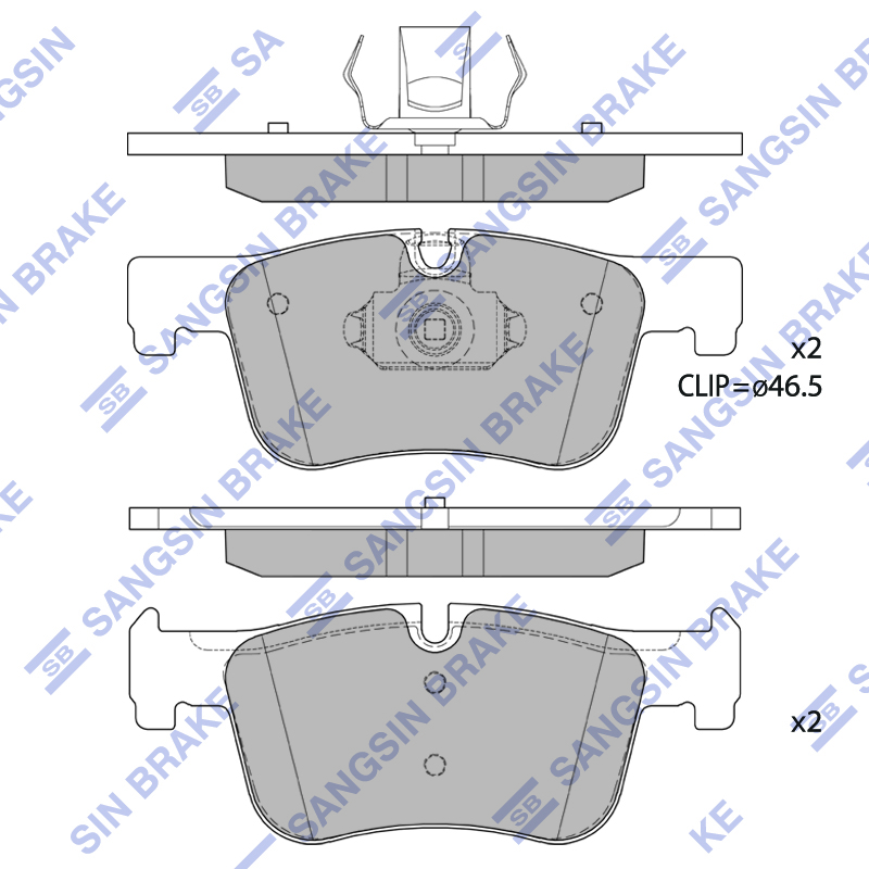Передние тормозные колодки Sangsin SP4144