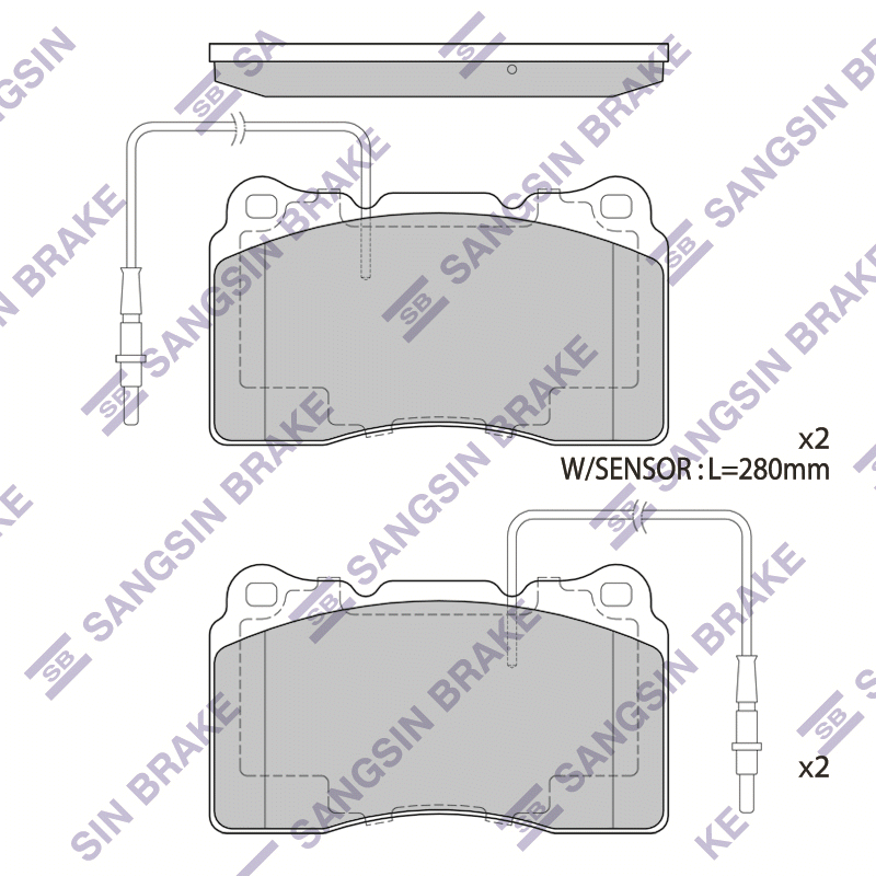 Передние тормозные колодки Sangsin SP4145