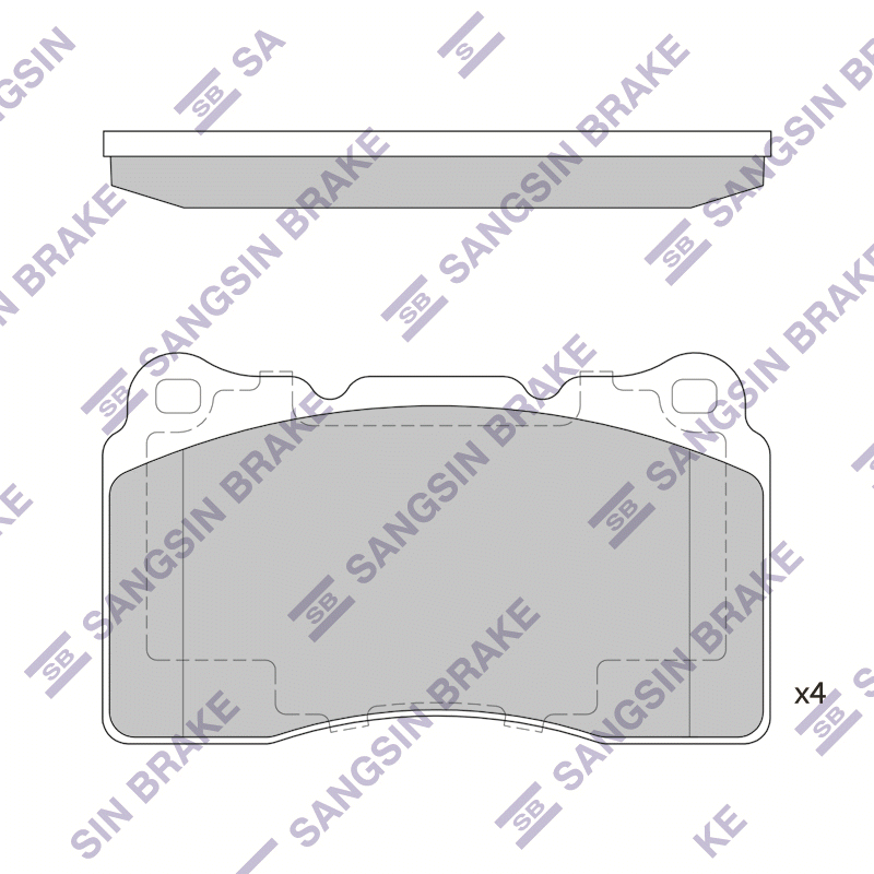 Передние тормозные колодки Sangsin SP4145A