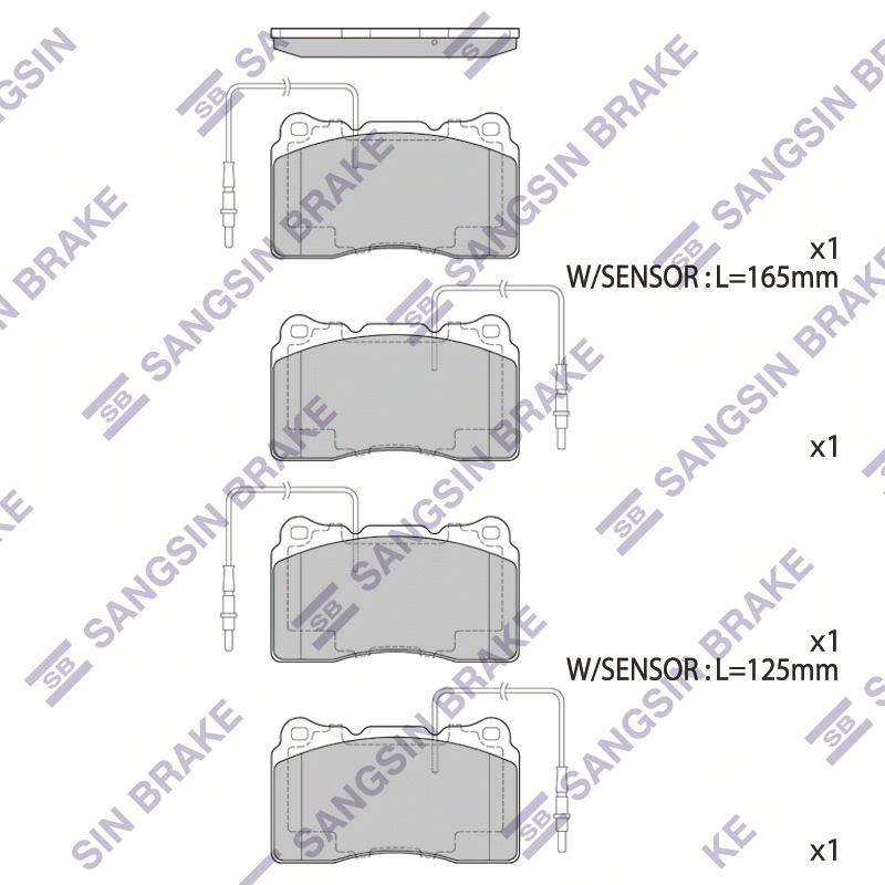 Передние тормозные колодки Sangsin SP4145B